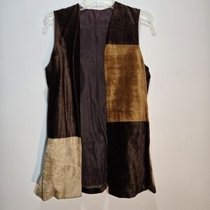 Velvety Retro Colorblock Vest